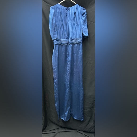 MAC DUGGAL 27014 NWT Puff Sleeve Pleated Bodice Draped Gown - Picture 5 of 10